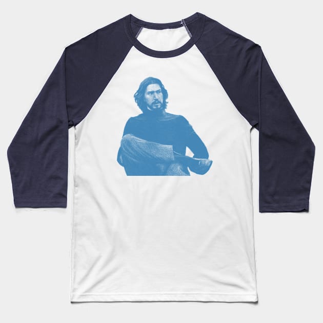 Adam Driver in Blue Baseball T-Shirt by fiatluxillust